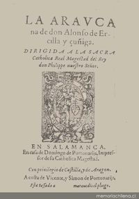 La Araucana de Alonso de Ercilla y Zúñiga