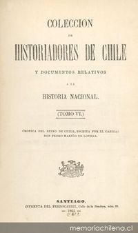 Crónica del Reino de Chile de Mariño de Lobera